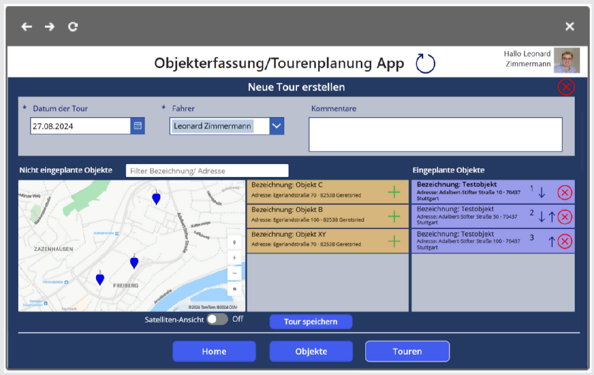 Tour erstellen